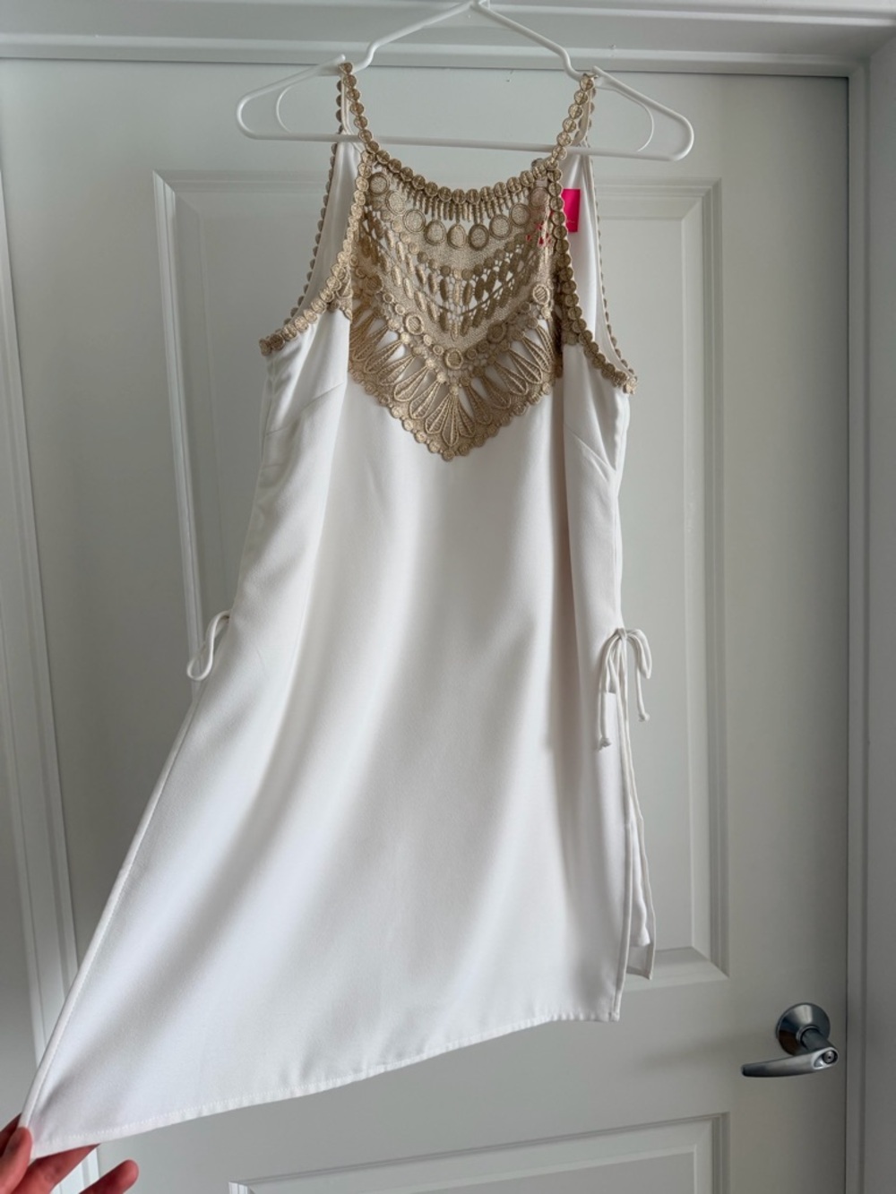 White Slip Dress w shorts built in